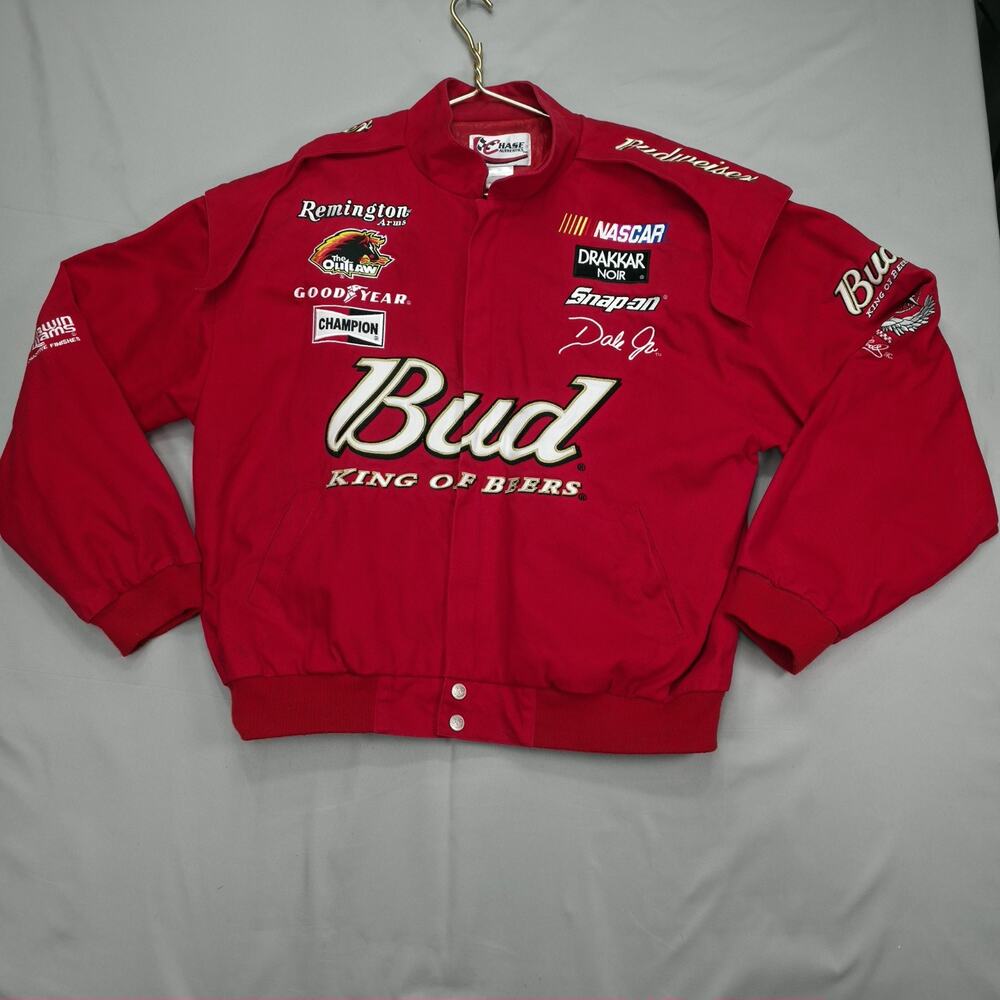 Vintage Dale Earnhardt Jr Budweiser NASCAR Chase Authentics Jacket XL Racing